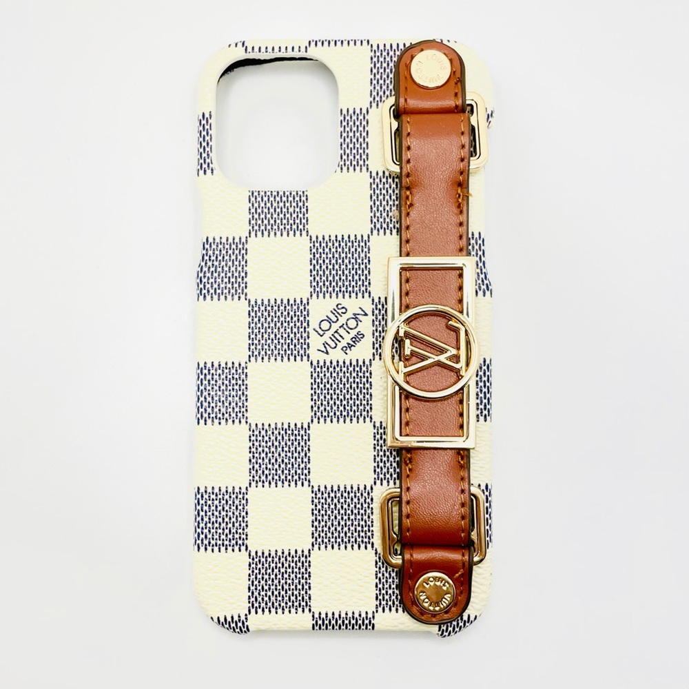IPhone 12 cute hard phone case with strap